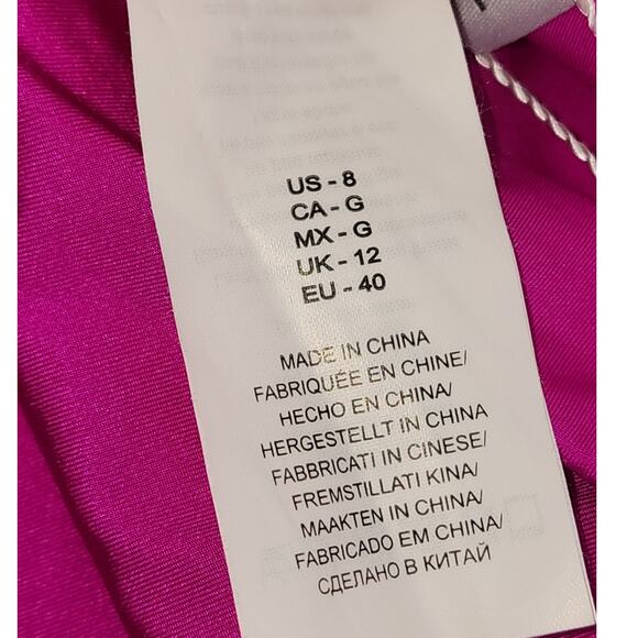 Trina Turk Orchid Pink Ruffle Halter One-Piece Swimsuit Women’s Size 8 - Picture 7 of 9